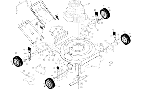 Part Location Diagram of 532169709 Husqvarna Upper Handle